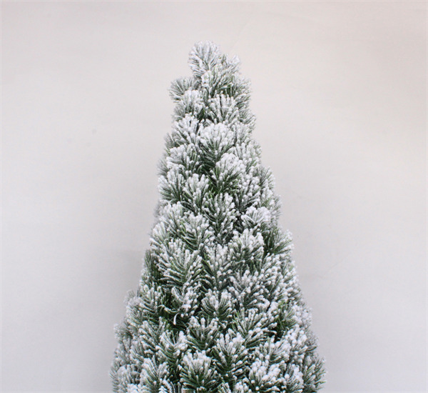 Small Christmas Decorations in Paper Pot snow finish